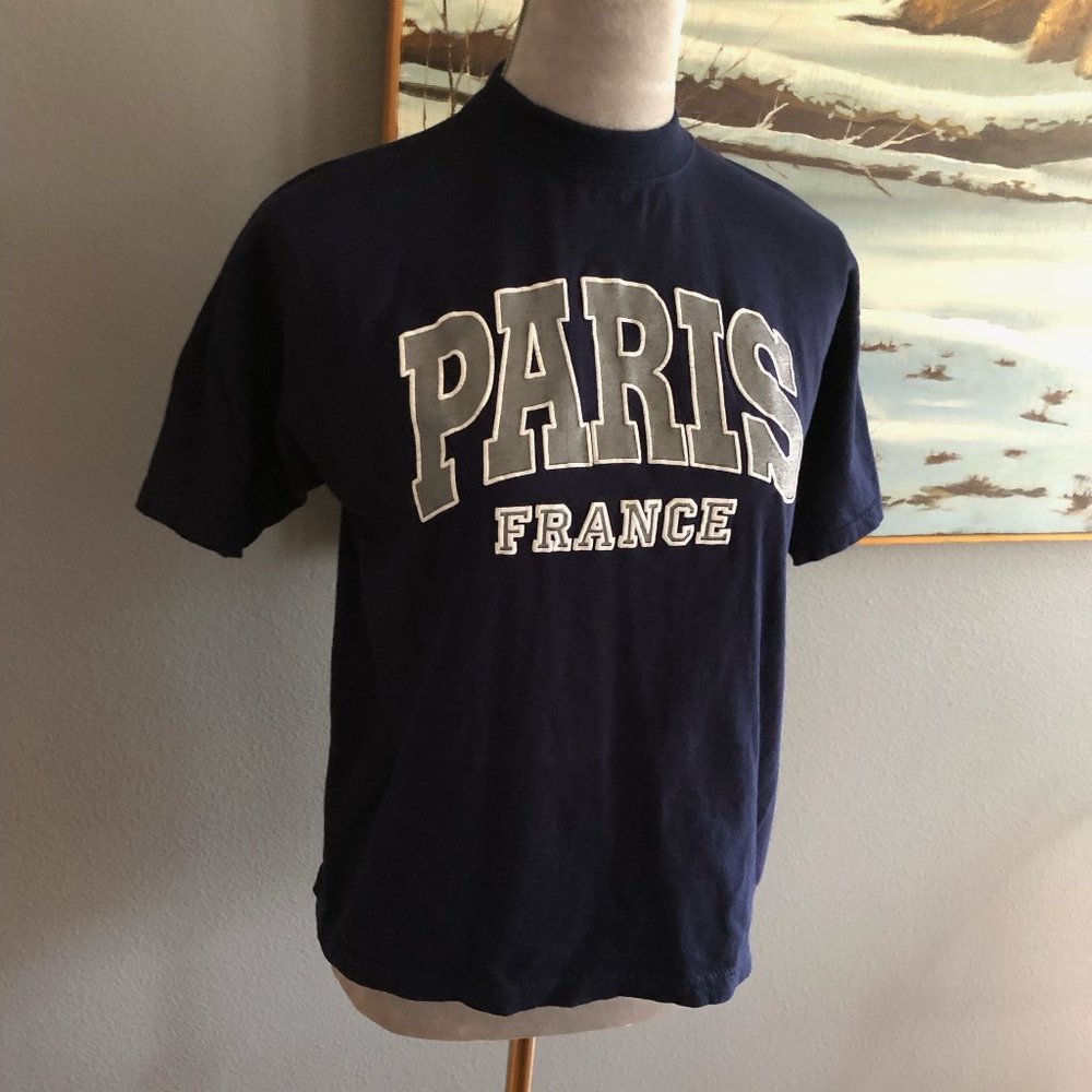 Navy Blue Tee Shirt from Paris - Junior size 14